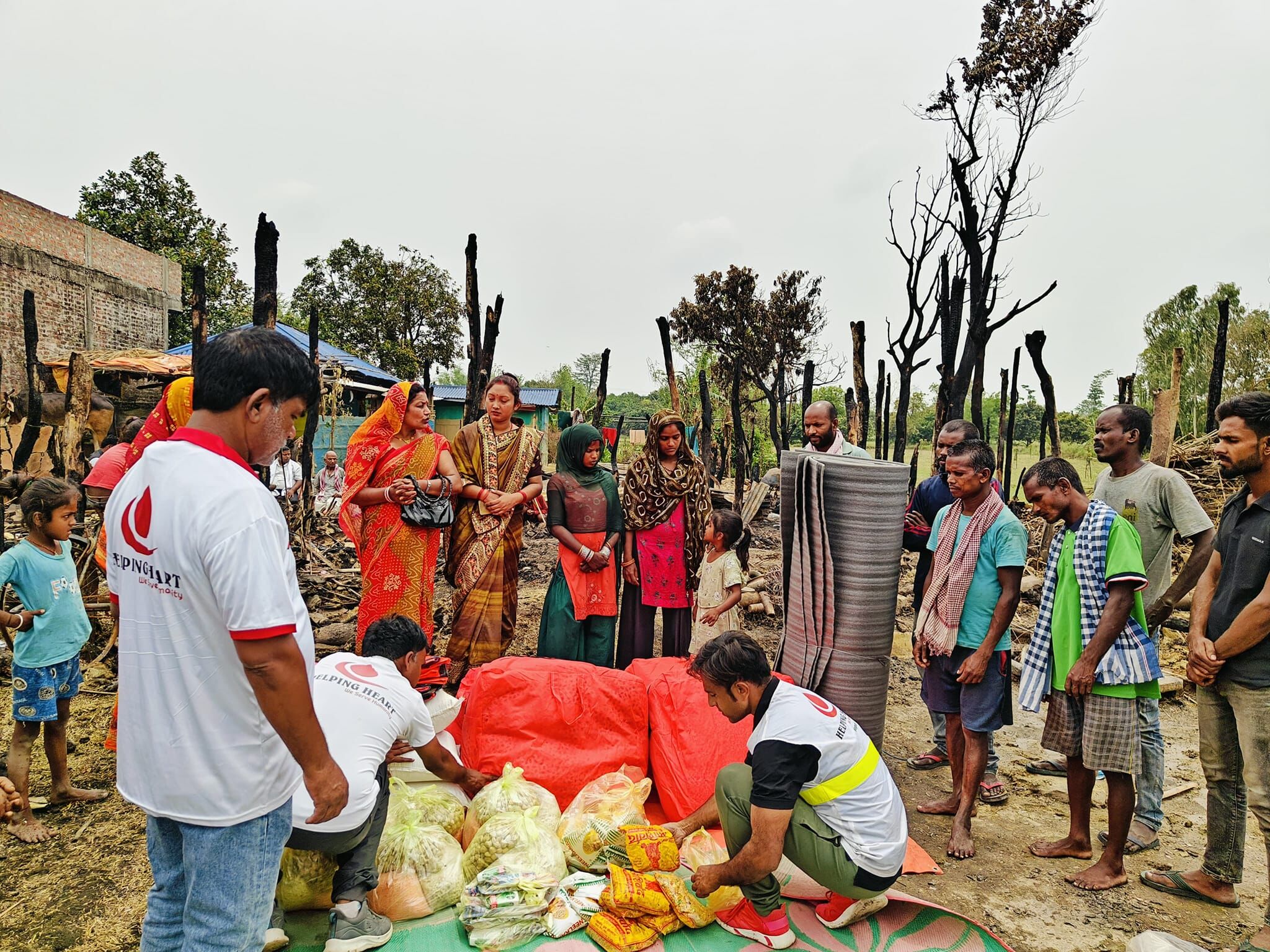 Devastating Fire Ravages Dalit Slum, HHN Provides Swift Relief