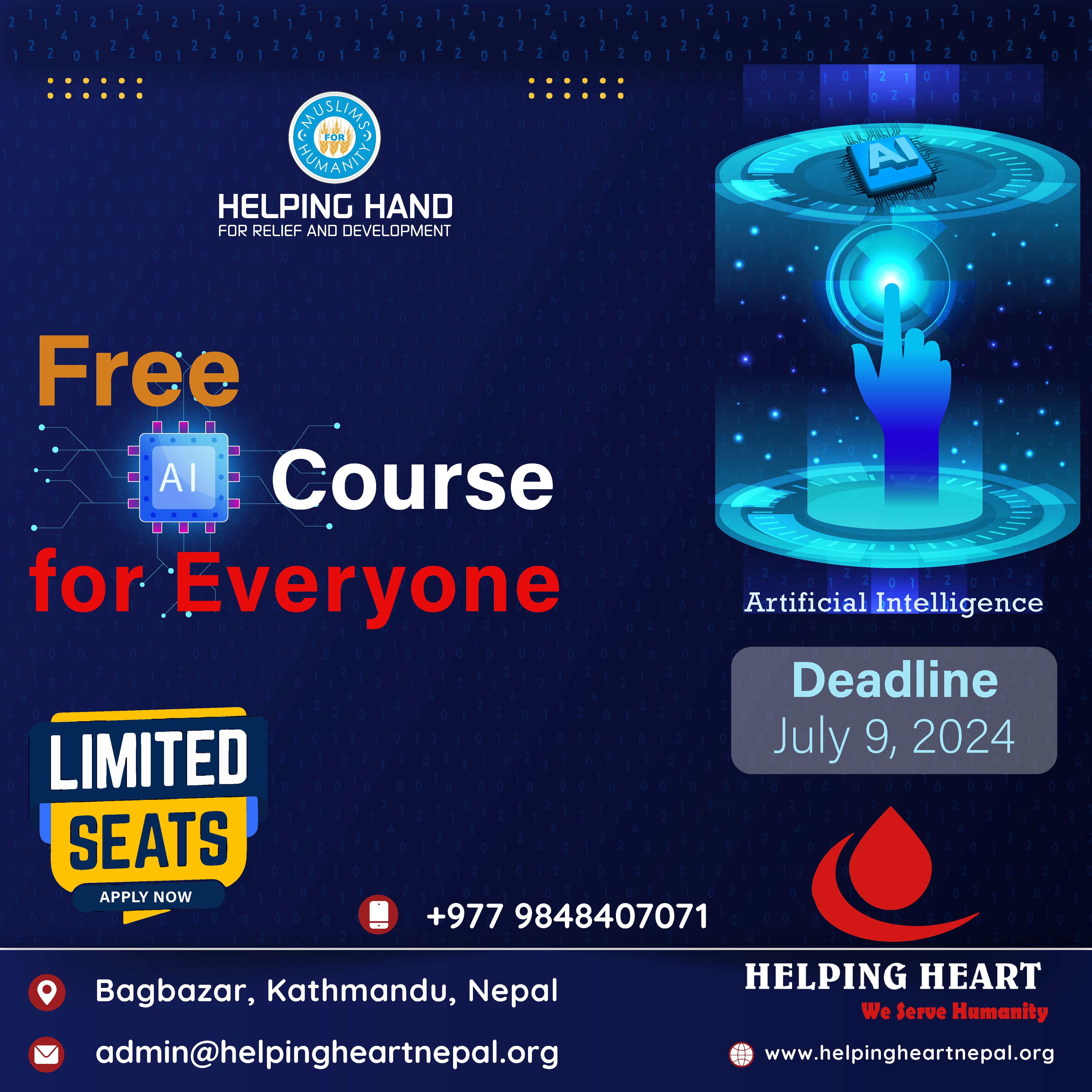 Helping Heart Nepal Launches Free Artificial Intelligence Course to Empower Communities